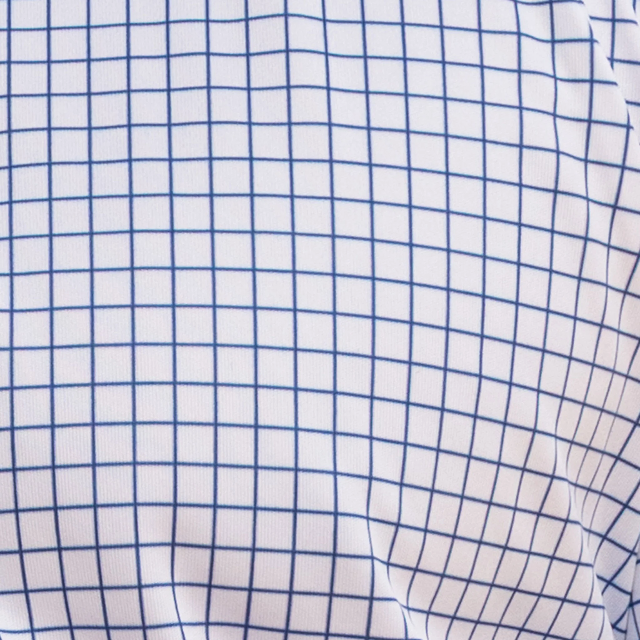 Semi-Spread Collar Polo Thin Navy Check - Image 5