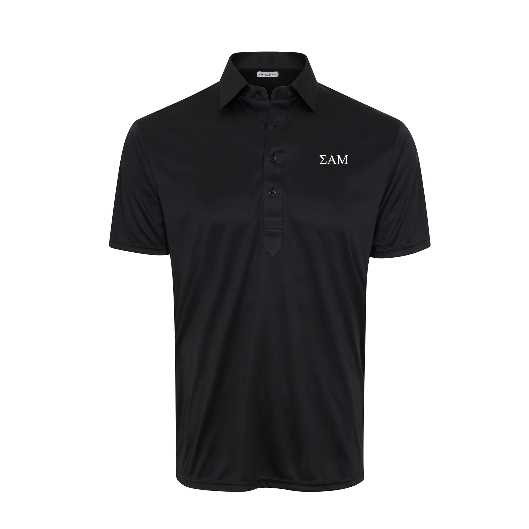Sigma Alpha Mu Semi-Spread Collar Polo Black