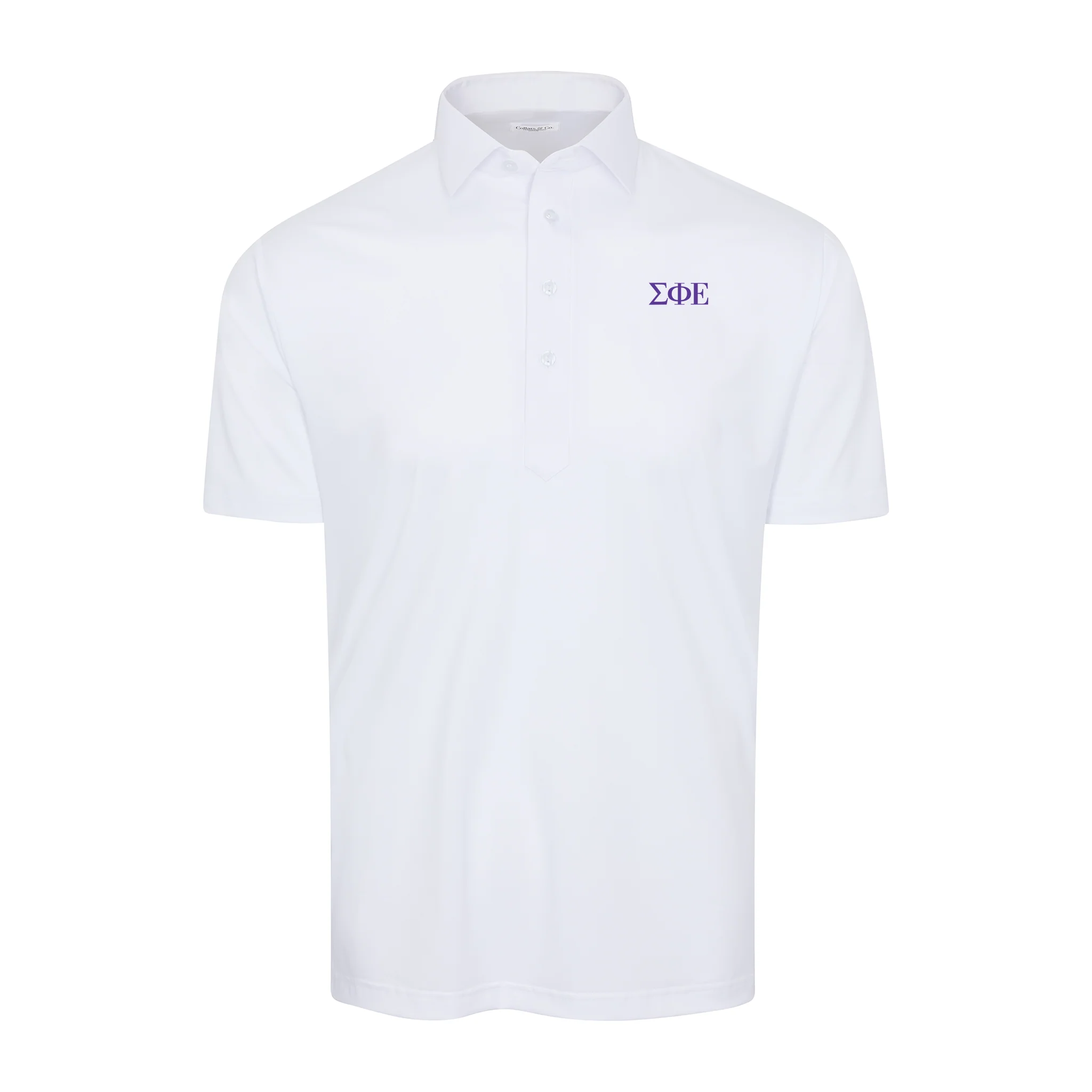 Sigma Phi Epsilon Semi-Spread Collar Polo White