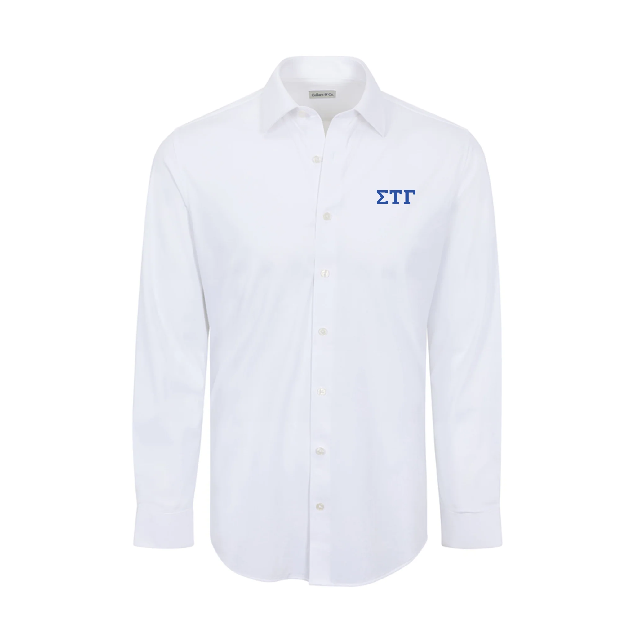 Sigma Tau Gamma Apex Performance Dress Shirt White