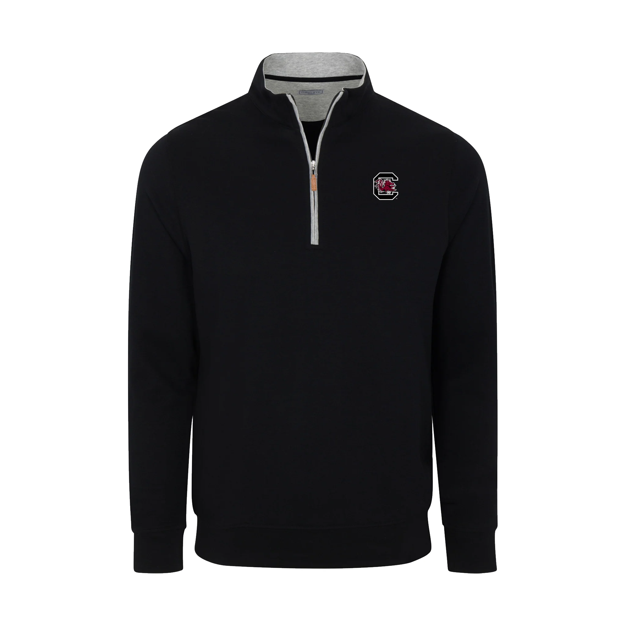 South Carolina Black Heather Cloud Cotton Quarter Zip Pullover
