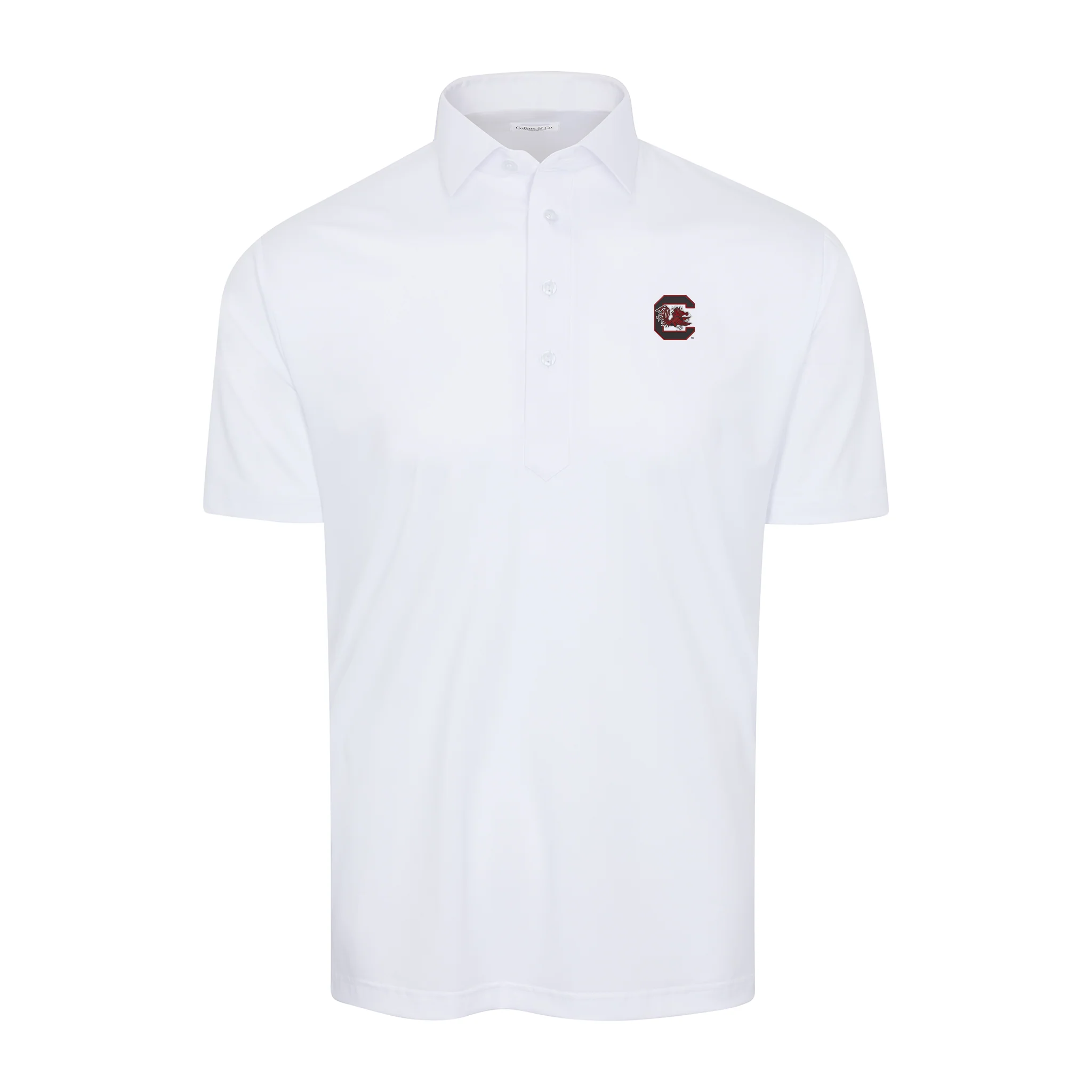 South Carolina Semi-Spread Collar Polo White