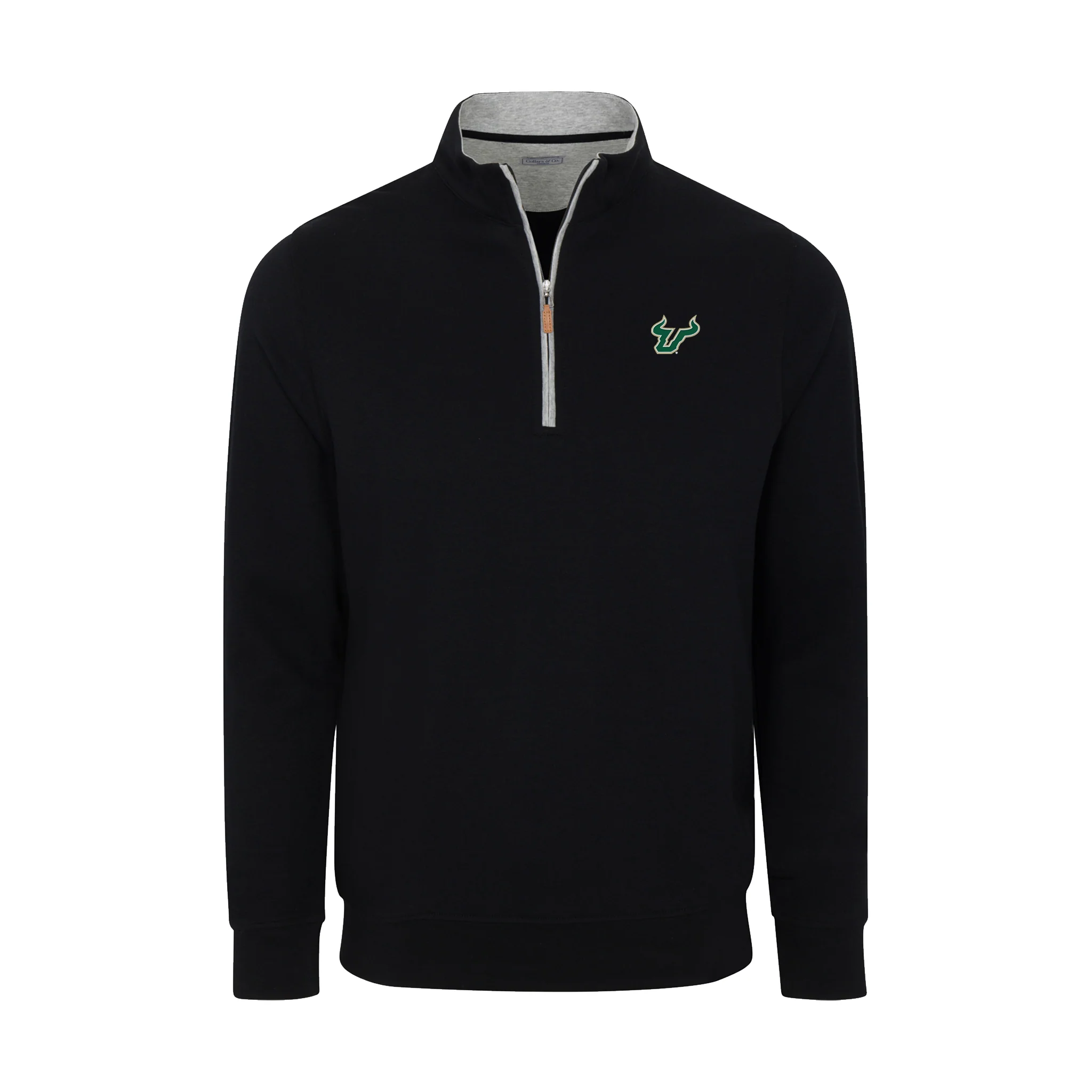South Florida Black Heather Cloud Cotton Quarter Zip Pullover