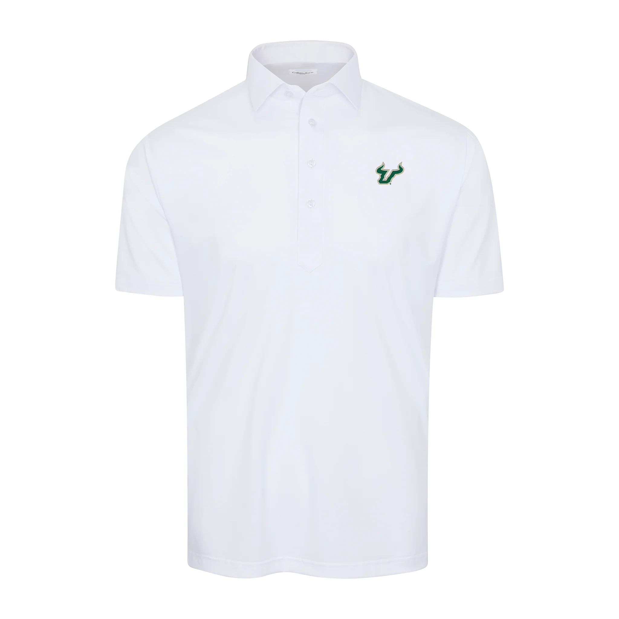 South Florida Semi-Spread Collar Polo White