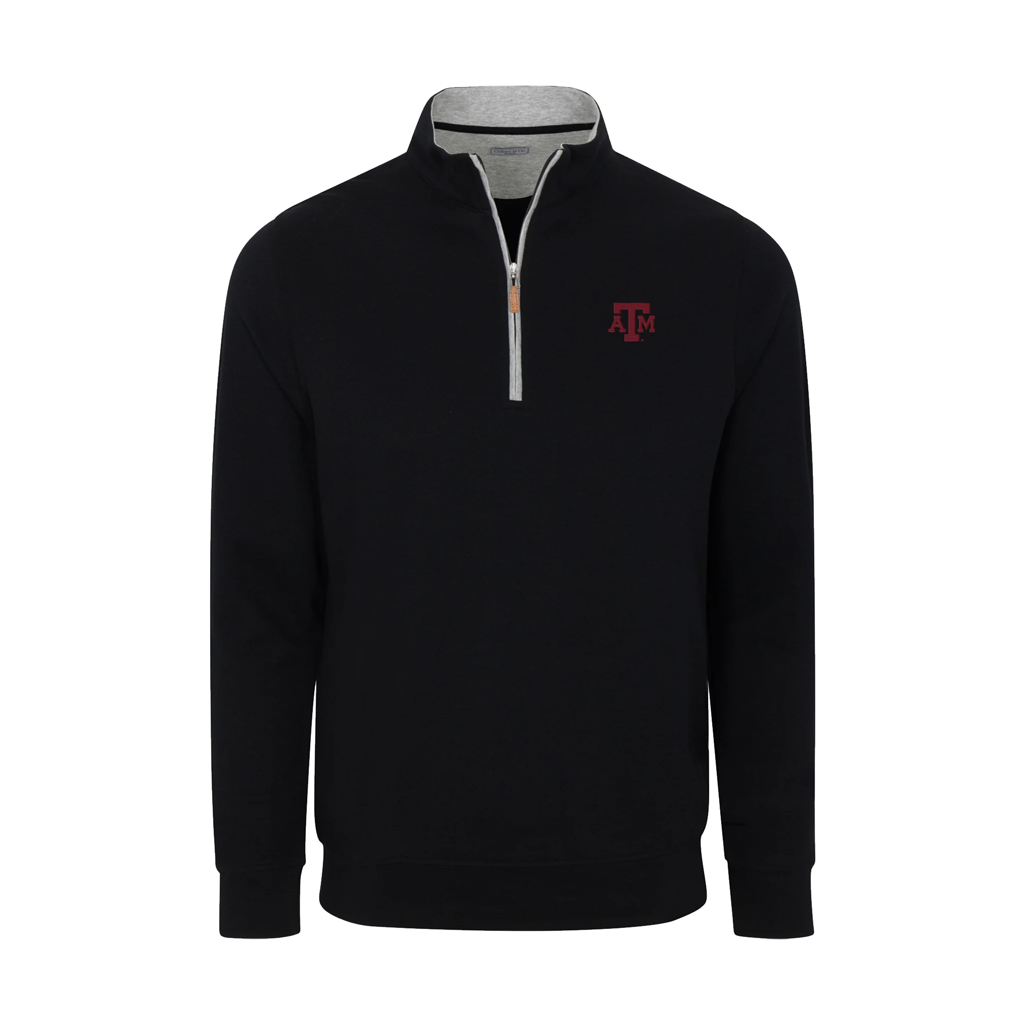 Texas A&M Black Heather Cloud Cotton Quarter Zip Pullover
