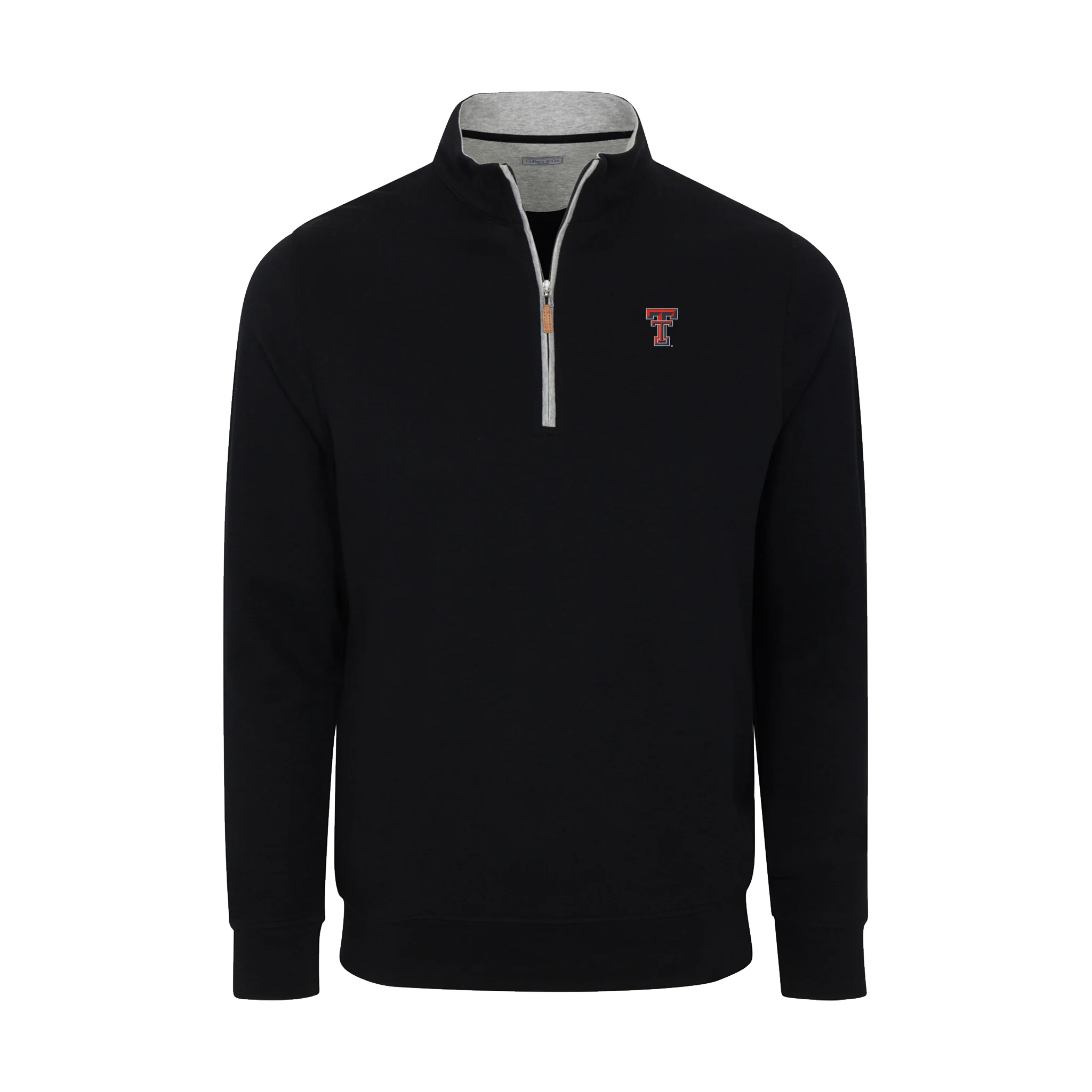Texas Tech Black Heather Cloud Cotton Quarter Zip Pullover