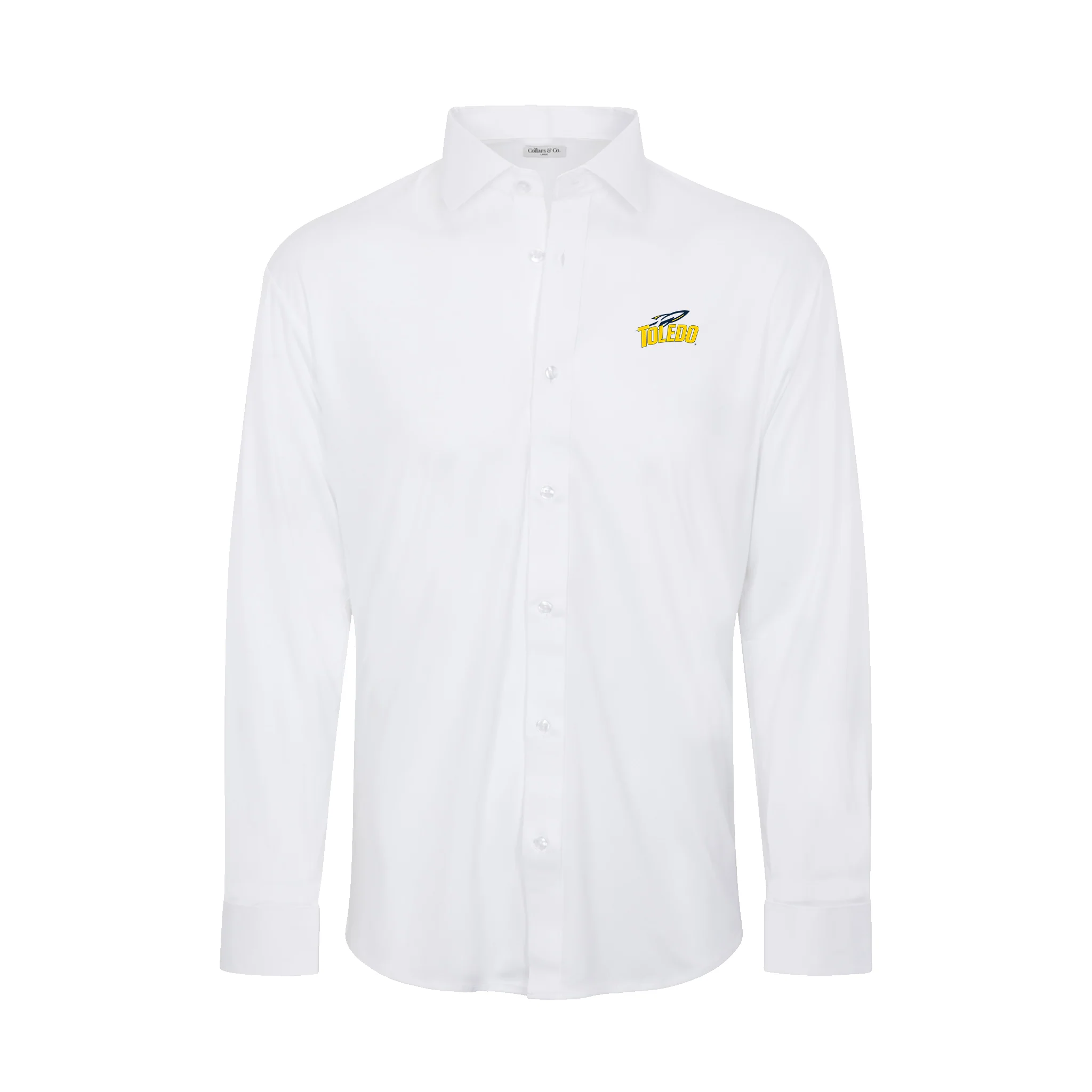 Toledo Quattro Flex Dress Shirt with Semi-Spread Collar White