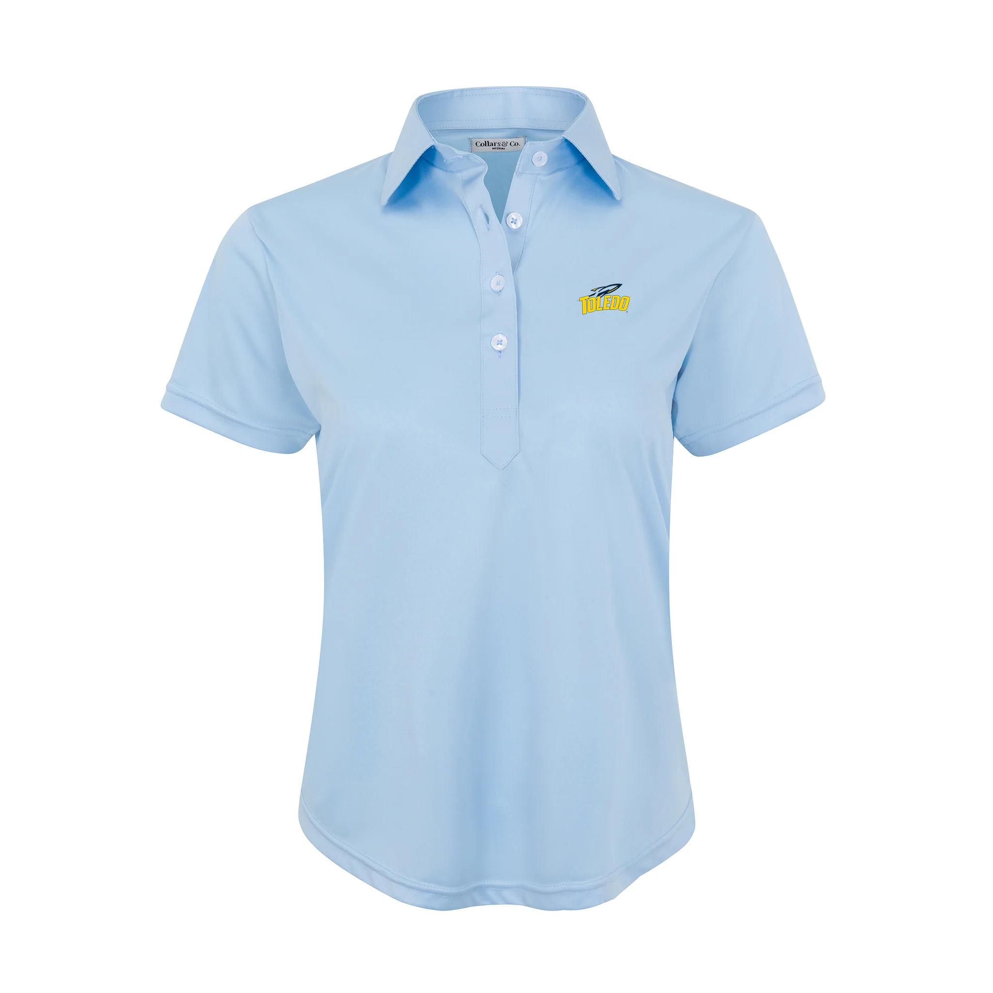 Toledo Women's Cap Sleeve Semi Spread Polo Sky Blue