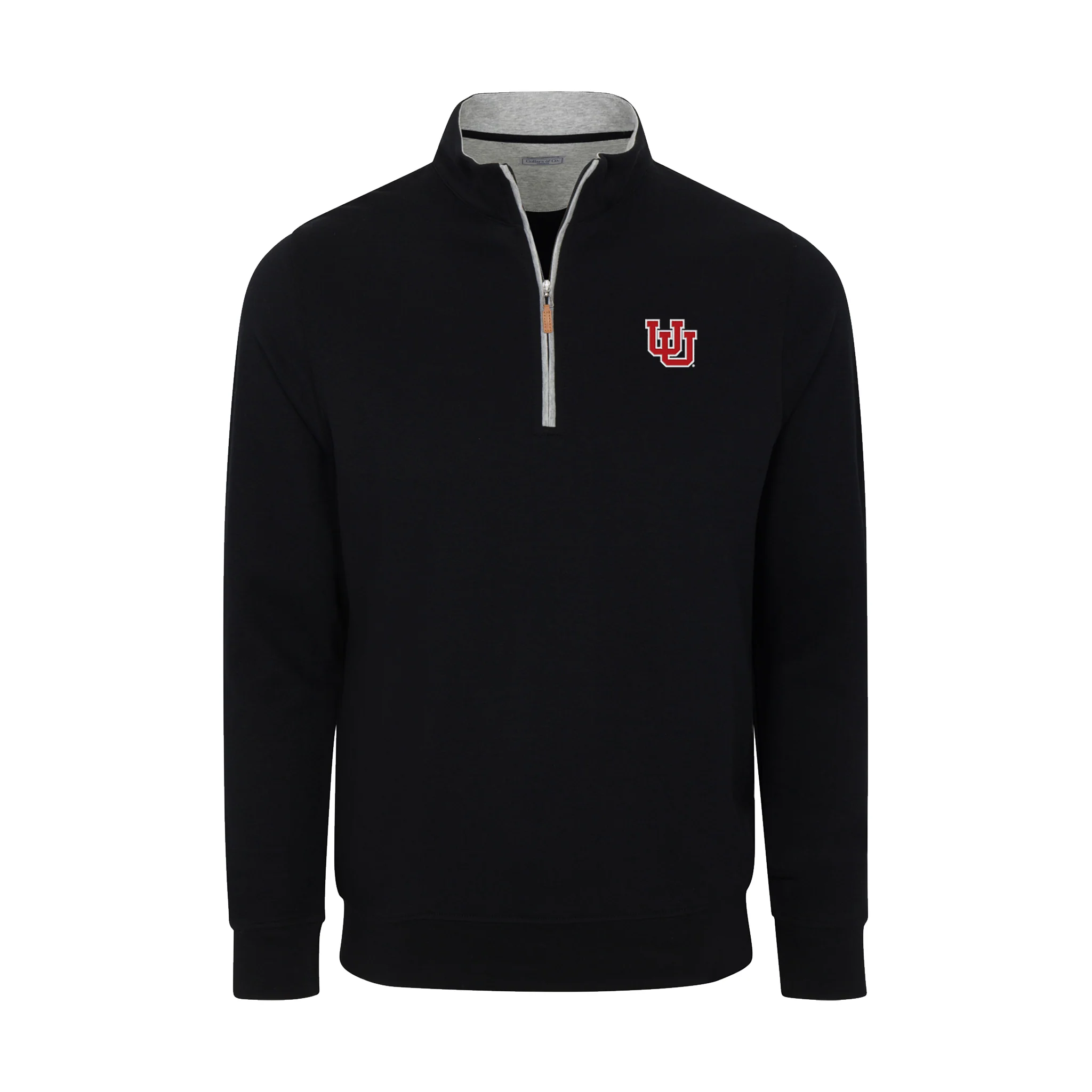 Utah Black Heather Cloud Cotton Quarter Zip Pullover