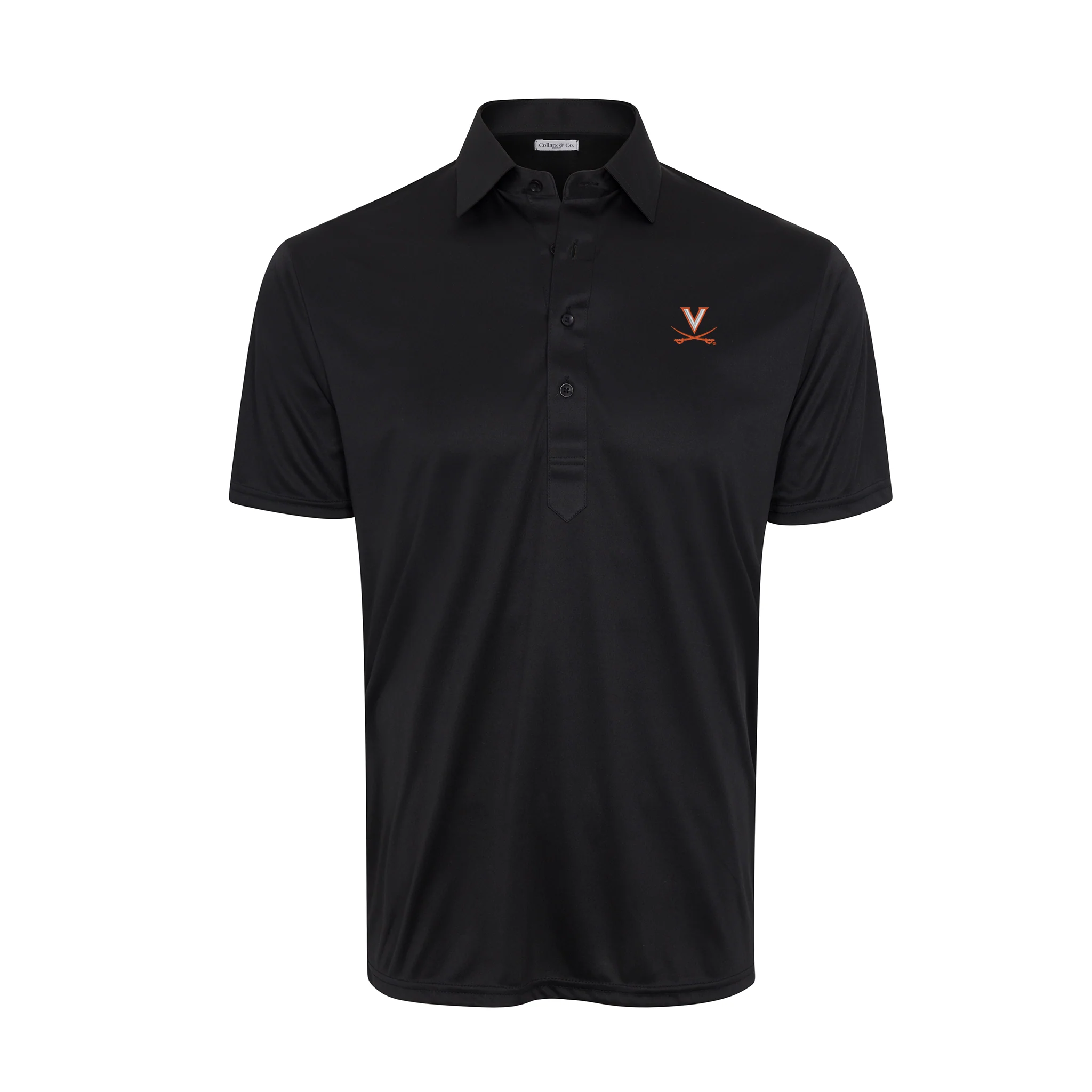 Virginia Semi-Spread Collar Polo Black