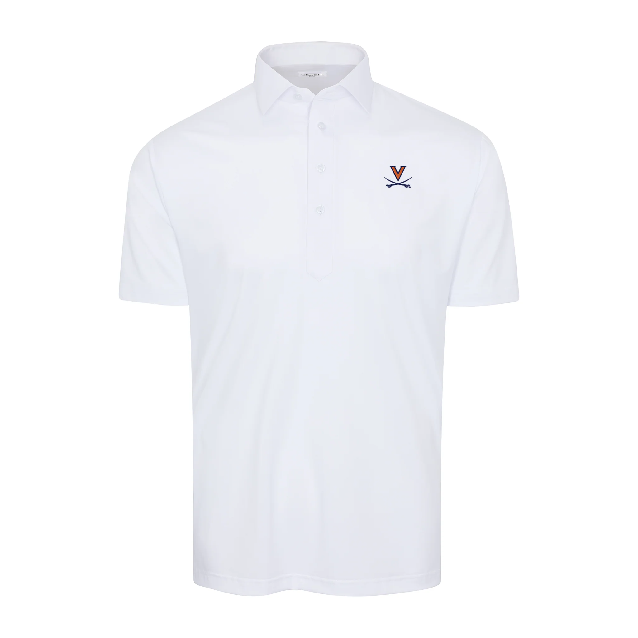 Virginia Semi-Spread Collar Polo White