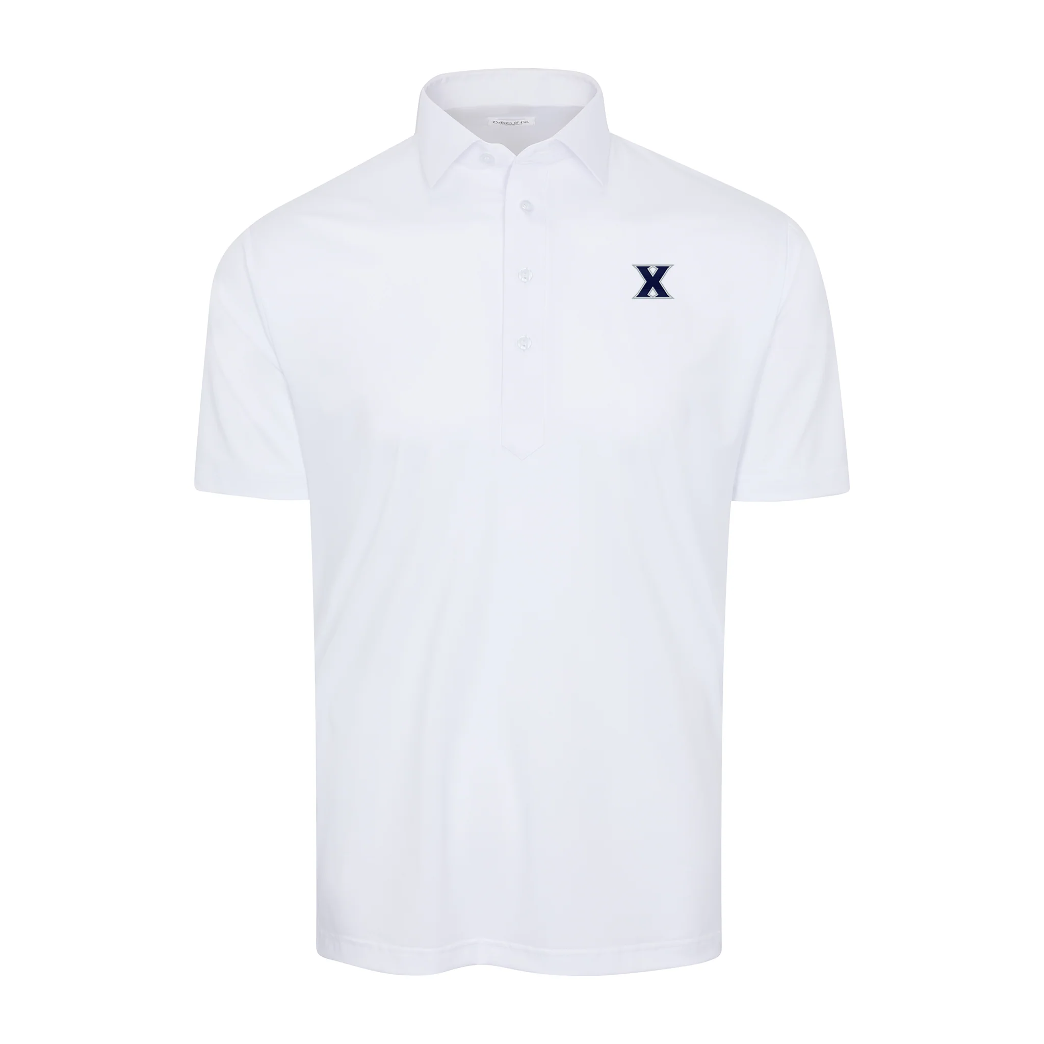 Xavier Semi-Spread Collar Polo White