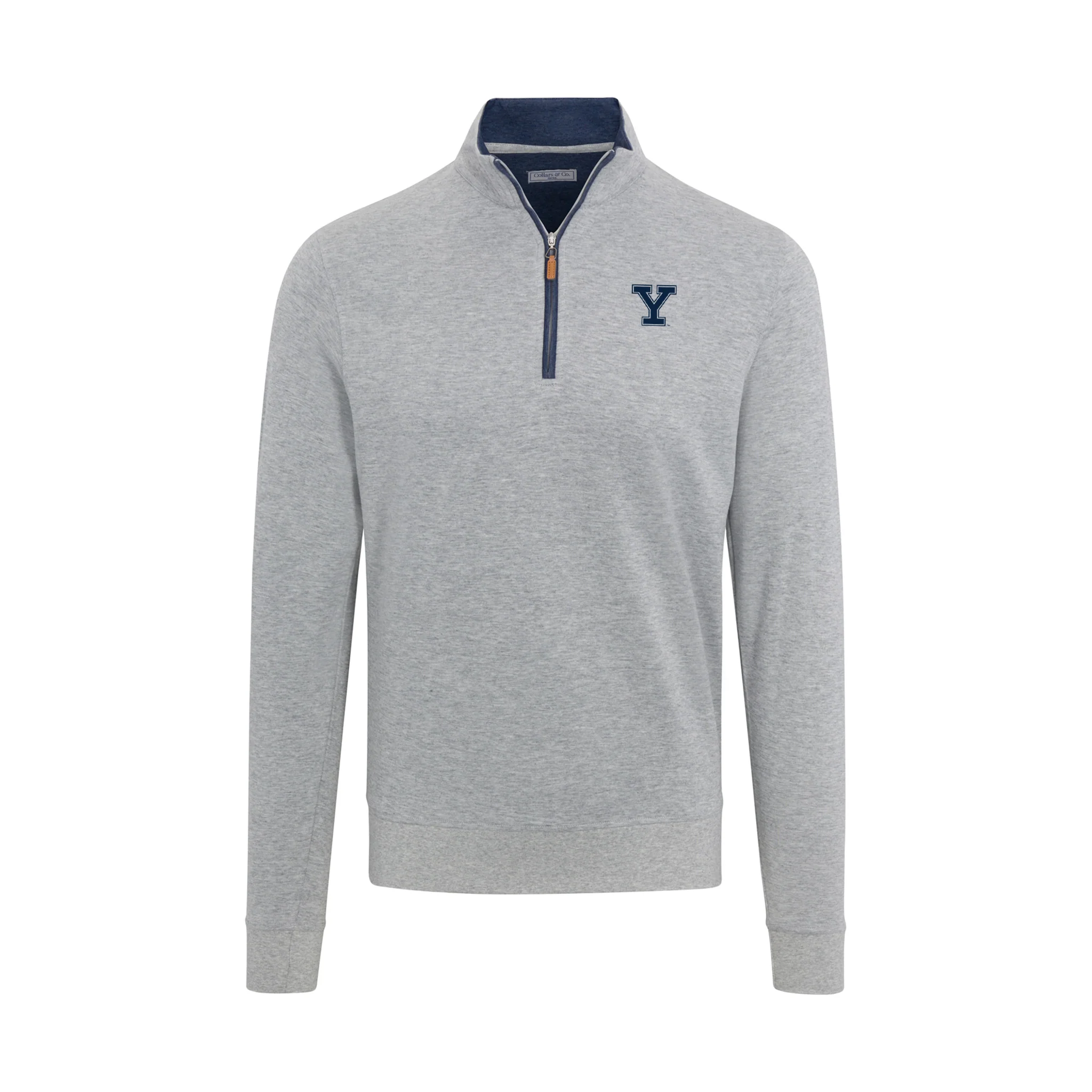 Yale Light Grey Heather Cloud Cotton Quarter Zip Pullover