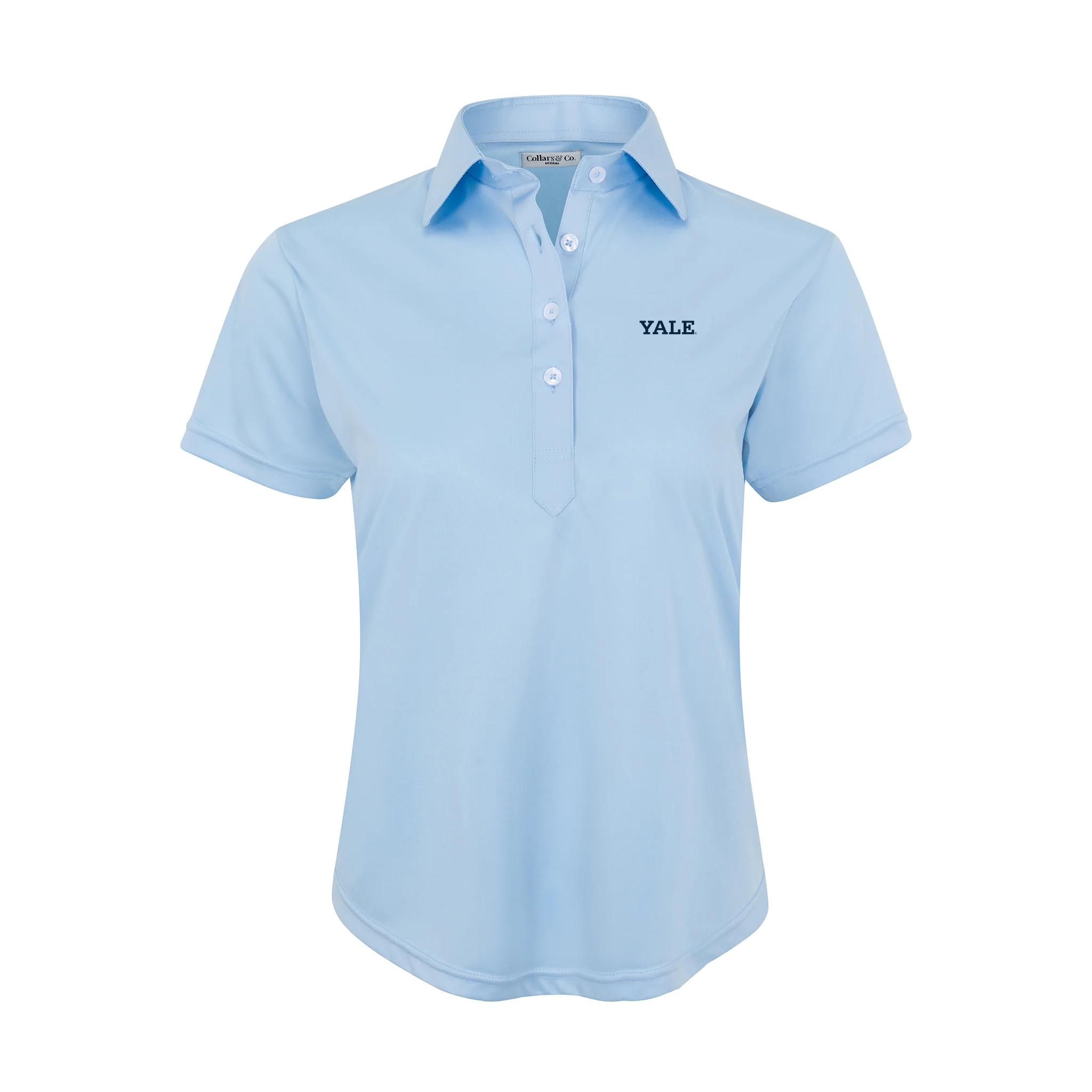 Yale Women's Cap Sleeve Semi Spread Polo Sky Blue